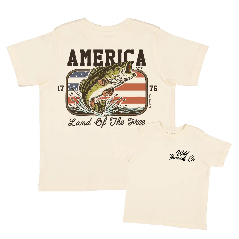 FREE Fishing Land Of The Free Tee *Add Any Additional Item To Cart To Unlock FREE Price* - Image 2