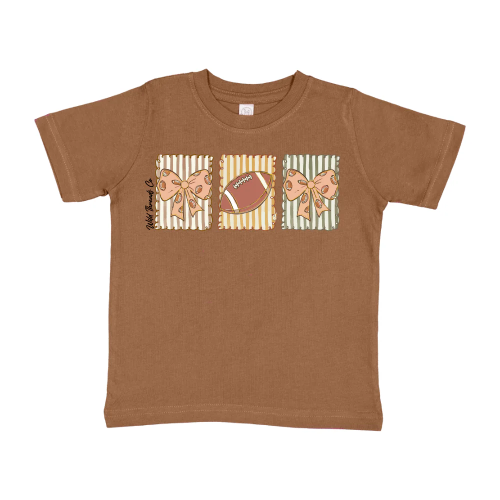 FREE Football Bows - Front Design Tee *Add Any Additional Item To Cart To Unlock FREE Price*