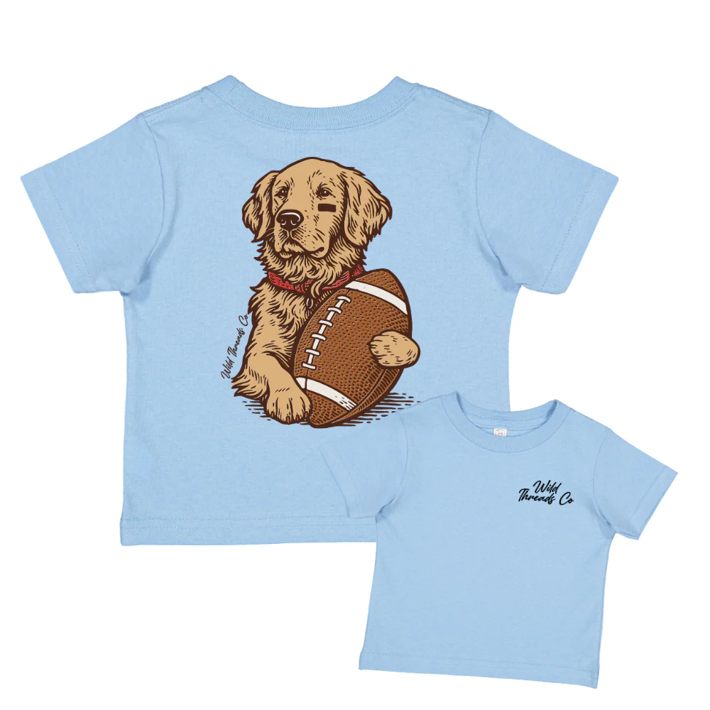 FREE Golden Retriever Football Tee *Add Any Additional Item To Cart To Unlock FREE Price* - Image 2