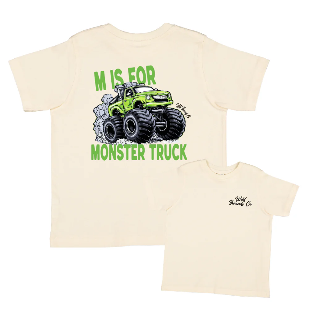 FREE M Is For Monster Truck Tee *Add Any Additional Item To Cart To Unlock FREE Price* - Image 2