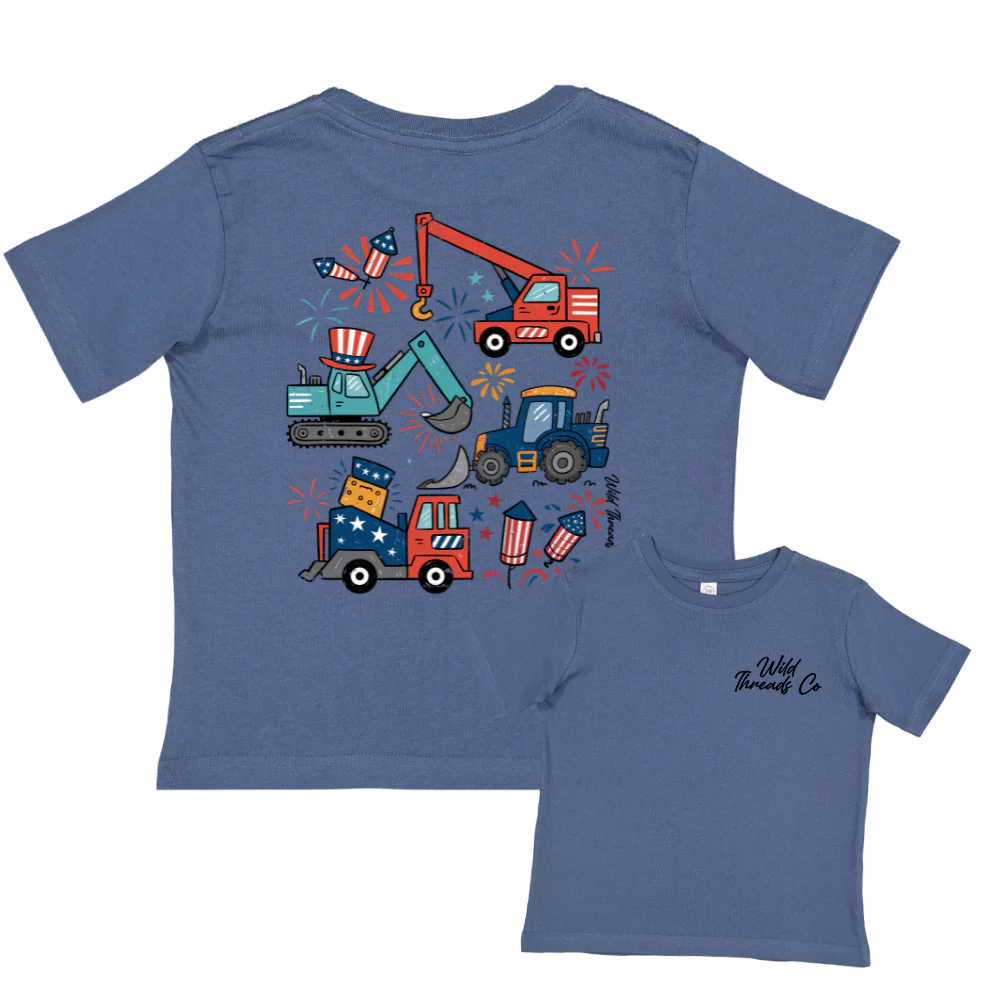 FREE Patriotic Construction Trucks Tee *Add Any Additional Item To Cart To Unlock FREE Price*