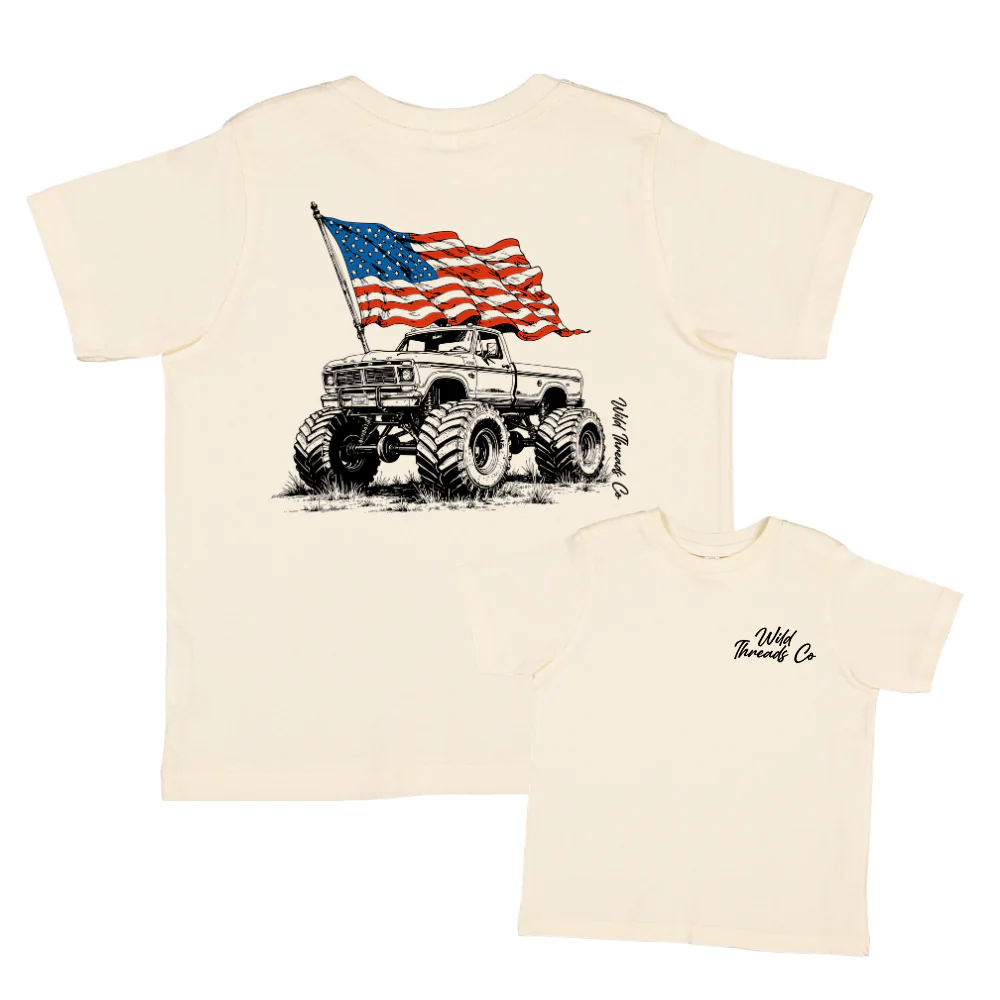 FREE Patriotic Monster Truck Tee *Add Any Additional Item To Cart To Unlock FREE Price* - Image 2