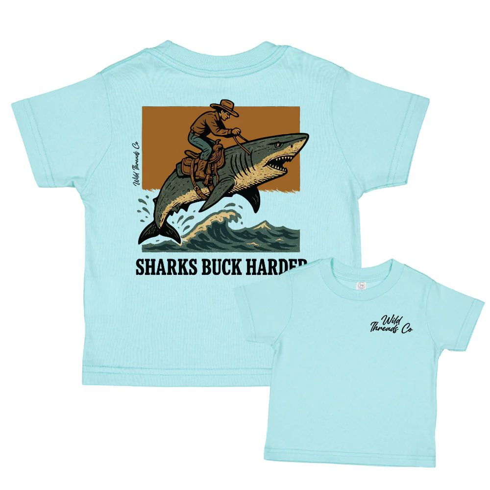 FREE Sharks Buck Harder Tee *Add Any Additional Item To Cart To Unlock FREE Price* - Image 2